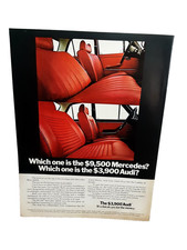 1972 Audi 100LS vs Mercedes 280SE Vintage Print Ad Classic Luxury Car Compare picture