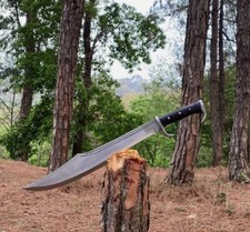 Custom Handmade Carbon Steel Blade | Survival Viking Machete | Hunting 24 inches picture
