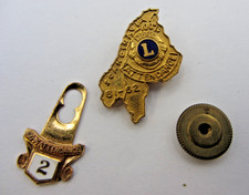 Vintage Lions Club International Scandinavia 61-62 100% Attendance Pin Lot picture