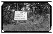 Quincy Massachusetts 1900s Historical Sign Standard Postcard picture