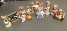 Vintage HOMCO Home Interior Bear Figurines Lot Of 12 Rare Hard To Find picture