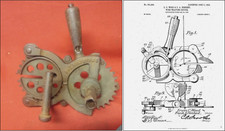 Rare Unusual Antique 1904 E.C. Wood F.A. Henbest Cast Iron Wire Weaving Device  picture