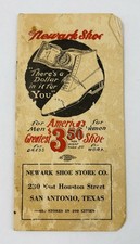 1923 Newark Shoe Store Advertisement Notebook San Antonio, TX picture