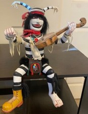 Kachina Hopi Koshari Hano Clown Signed Steve Tsanajinnee 13.5