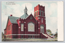 M.E. Church Fairfax, Minnesota 1909 Postcard picture