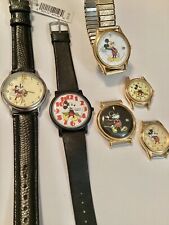 Lot of 6 Mickey Mouse Watches / Watch Faces Seiko Pulsar Lorus Disney AS IS picture