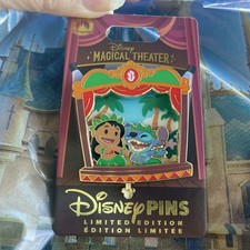 Disney Parks 2026 Magical Theater Lilo And Stitch Slider LE Pin New picture