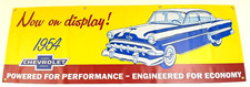 Large '54 Chevrolet Vintage Style Dealer Banner Chevy Bel Air On Display 1954 picture