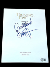 DENZEL WASHINGTON SIGNED AUTOGRAPH MOVIE SCRIPT TRAINING DAY BECKETT BAS COA D picture