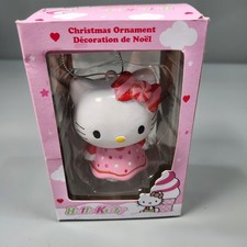 Kurt Adler Hello Kitty Christmas Ornament Peppermint Bow Pink Sanrio 2011 picture