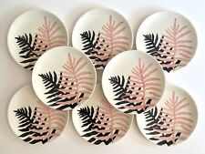 MID CENTURY MODERN ERNESTINE SALERNO ITALY ART POTTERY HAND PAINTED PLATES SET picture