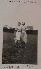 Vintage 1940 Photo Two Women Nurse Uniforms Ida And Myself Handwritten Date OOAK picture