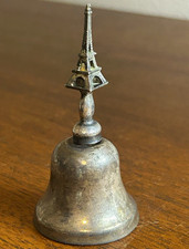 Vintage Eiffel Tower Souvenir Bell Paris France Miniature Metal Collectible picture