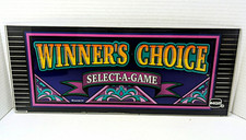 Vintage IGT Winner's Choice Select-A-Game Slot Machine Glass Panel 17.25x 7