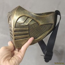 Mortal Kombat Hanzo Hasashi FRP Mask Cosplay Game Prop Scorpion Half Face Mask  picture