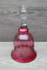 Large Pilgrim Cranberry Glass Bell 7.5