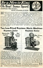 1936 small Print Ad of Keystone Junior & Senior Movie Projector movie king picture