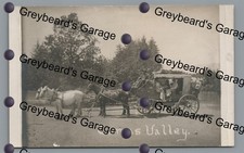 RPPC Stagecoach Stage Coach CAMAS VALLEY OR Oregon Vintage Real Photo Postcard picture
