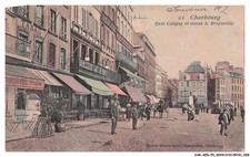 CAR-AEDP9-0565-50 - CHERBOURG - Quai caligny and briqueville statue picture