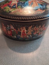 Vtg Soviet Porcelain 1980's Trinket Box. picture