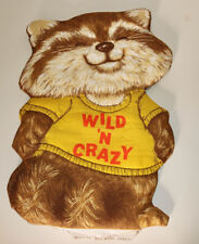 SHIRT TALES vintage padded pillow material  Hallmark Raccoon 1980's picture