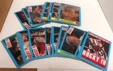 1985 TOPPS ROCKY IV 4 TRADING CARDS COMPLETE SET 66 CARDS +  11 STICKERS NRMT picture
