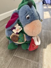 Vintage 2000 Disney Store Eeyore Christmas Plush 13” NWT Cookies Y2K Pooh picture