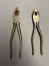 Vintage (2) Piece Lineman Electrician Pliers - (P) picture