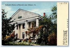 Atlanta Georgia GA Postcard Bullocks Home Roswell Exterior c1910 Vintage Antique picture