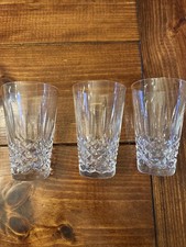 Waterford Kenmare Cut Crystal 10 Oz Flat Tumbler Juice Glass Ireland Set of 3 picture