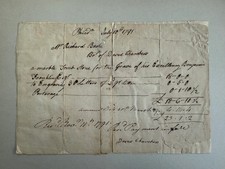 The Original 1791 Invoice for Benjamin Franklin’s Marble Gravestone — Paid by picture
