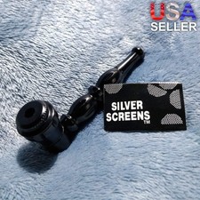 NEW Small Black Stylish Smoking Pipe Tobacco Herb Portable Metal Pocket Size picture