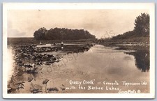K36/ Tippecanoe Lake Indiana RPPC Postcard c1910 Grassy Creek Boat Barbee 20 picture