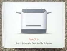 MAX 6 2-in-1 Automatic Card Shuffler & Dealer w/ Manual & Cable Brand New Black picture