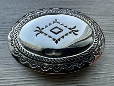 c1940-50's vintage Navajo Nickel silver belt buckle picture