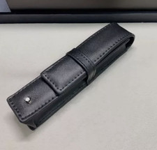 Montblanc Meisterstück Black Leather Pen Pouch Case Holder Single Pen No Box picture