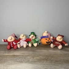 Lot of 5 VTG Ziggy Plush  Valentines Christmas Halloween Stuffed Figures picture