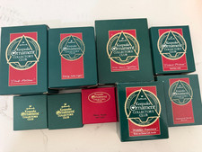 Vintage Hallmark Keepsake Collector's Club Ornament Lot 1990 1991 1992 + Pins picture