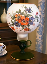 Gorgeous Vintage Italian Large Glass Globe Fairy Lamp picture