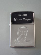 Ronald Reagan President One More For The Gipper Chrome Zippo Lighter Full Size  picture