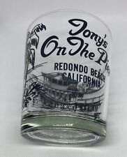TONY'S ON THE PIER GLASS REDONDO BEACH CALIFORNIA LOWBALL BARWARE TIKI MAI TAI picture