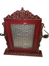 Wood Antique Style Red Swing Tilt Mantle Picture Frame NiB Fun picture