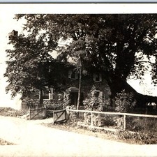 c1910s Stone Colonial House Homestead RPPC Real Photo Postcard Old Brick Home picture