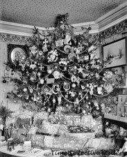 VINTAGE CHRISTMAS ANTIQUE STYLE TREE WINTER PHOTO - 4x6 Glossy Printed Photo picture