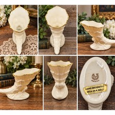 Lenox Ivory China Cornucopia Vase Thanksgiving Vase Fall Decor picture