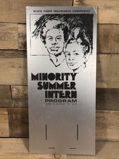 Vintage 1975 State Farm Insurance Minority Summer Intern Counter Display Sign picture