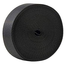 10 Yards 1 Inch Wide Black Nylon Heavy Duty Webbing Strap picture