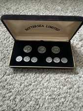 Vintage Battersea Ltd 1979 Pewter Bird Buttons Set of 8 Limited Edition Boxed picture