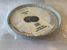 The Pampered Chef Sealed Flan Pan Set, Includes Recipe & Instruction Book, NIP picture