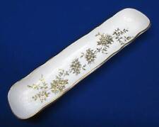 CROWN STAFFORDSHIRE BONE CHINA GOLD & WHITE PEN TRAY picture